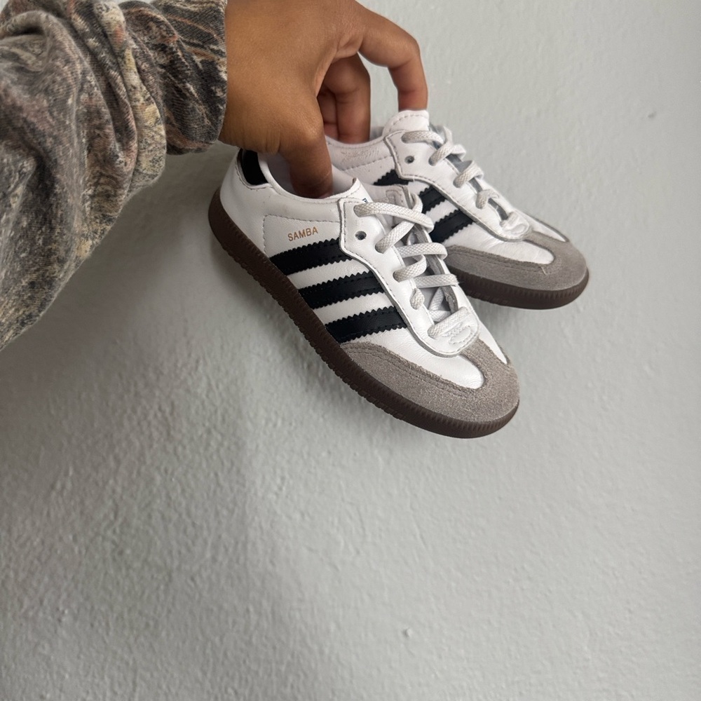 Adidas Samba White and Black Trainers